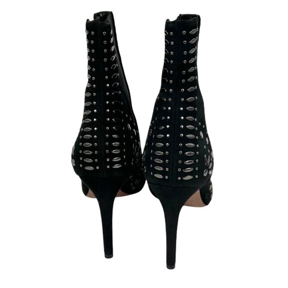 Alaia Studded Black Suede Heeled Boots - Picture 5 of 10